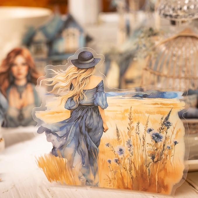 180Pcs PET Scrapbook Stickers, Bohemian Designs for Scrapbooking DIY Crafts Waterproof Journaling Supplies Junk Journal Ephemera with Storage Organizer