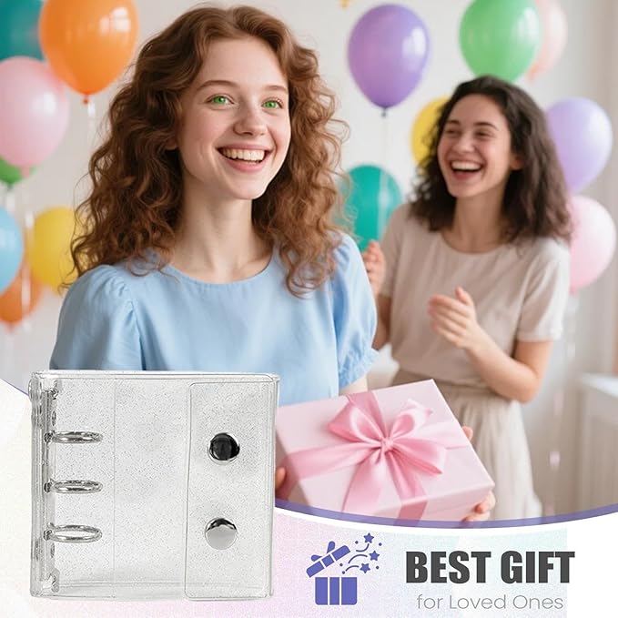 Transparent Binder,Portable Sticker Notebook - Portable Sticker Book | for Journal Cards Receipts Tickets Small Accessories Students Teachers Office Professionals Administrative Staff School