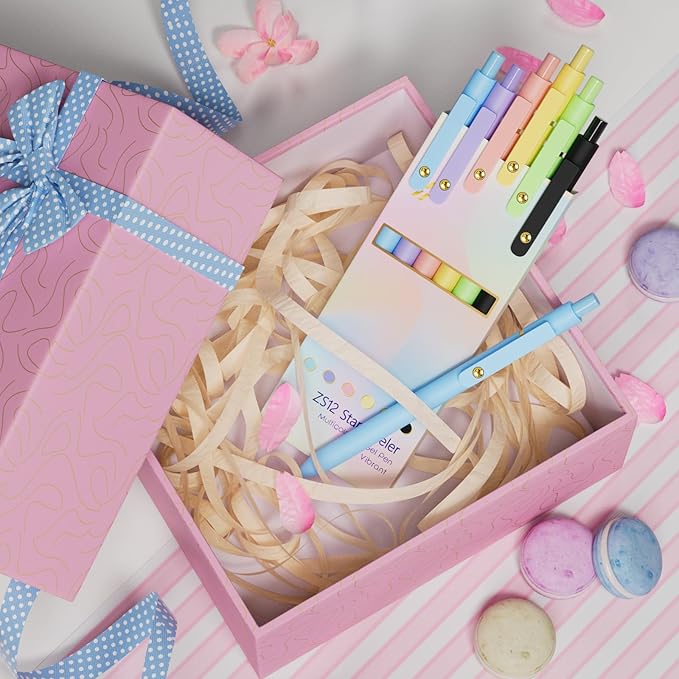 6 Pcs Color Pens for Journaling 0.5mm Fine Point Colored Gel Ink Pen, Smooth Writing Colorful Pens for Note Taking, Gift Set for Women & Men (6 Pcs Vibrant Gold)