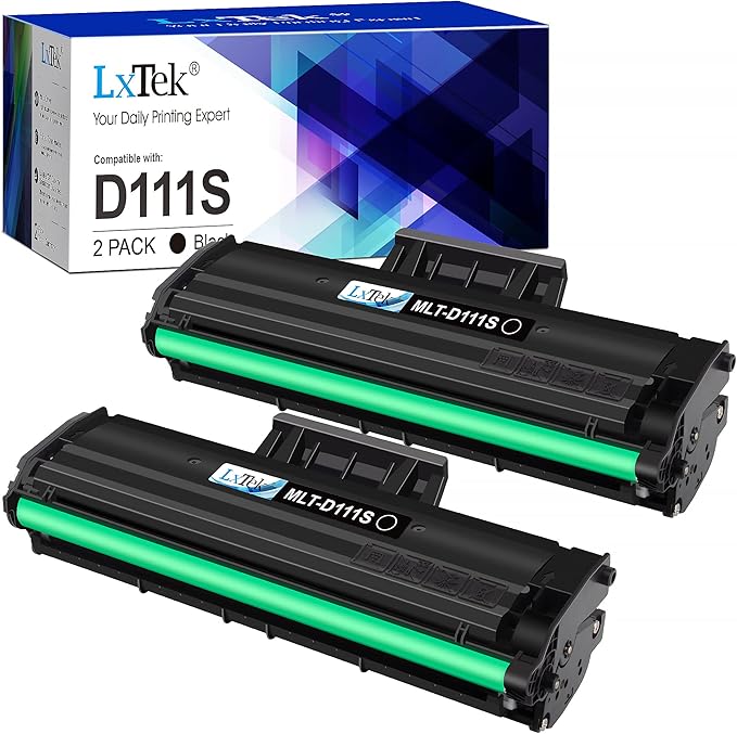 LxTek Compatibile Toner MLT-D111S Sostituzione per Samsung MLT-D111S D111S per Samsung Xpress M2026W M2026 SL-M2070 SL-M2070W SL-M2070F SL-M2070FW M2020W M2020 M2022 M2022W, 2 Nero