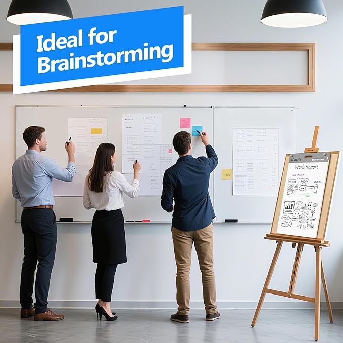 Nortix Flip Chart Paper, Sticky Easel Pads, Chart Paper for Teachers,Super Adhesive & Bleed-Resistant, Mini Self-Stick Easel Paper for Classroom/Office, 15 x 18 inch, 30 Sheets/Pad, 6 Pads