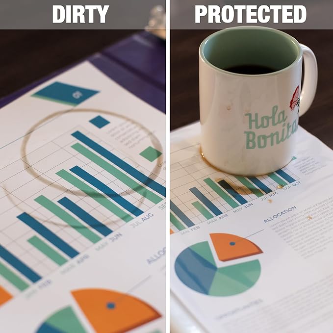 Samsill 50 Pack Sheet Protectors, 8.5x11 Inch Page Protectors for 3 Ring Binder, Standard Weight, Non-Glare Protector, Letter Size, Top Loading, Acid Free