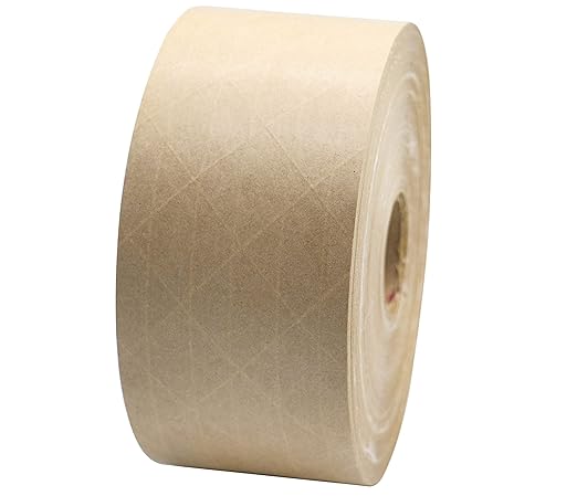 BOMEI PACK Reinforced Water Activated Gummed Kraft Paper Tape, 2 Pack 2.75 inch x 380 ft, for Heavy Duty Secure Packing Shipping