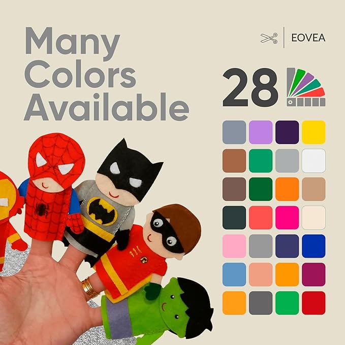 EOVEA | Acrylic Felt Fabric by The Yard - Non-Stiff, Soft Material - 72" Wide - 1.6mm Thick Felt Sheets for DIY Crafts, Sewing, Upholstery, Cushion, Padding(Heather Grey, 2 Yard)