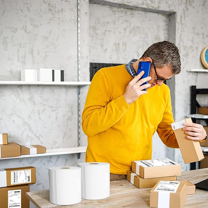 MFLABEL 32 Rolls of 450 Counts, 4x6 Shipping Labels, Mailing Postage Labels for Zebra 2844 ZP-450 ZP-500 ZP-505