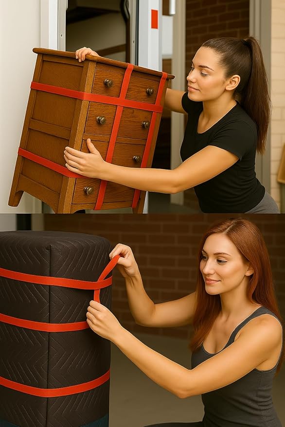 36 Pack Mover Blanket Rubber Bands - Extra Large Rubber Bands for Moving Blankets and Furniture - Variety of Sizes 26in, 30in & 42in - 36 Moving Bands Total - kitchentoolz