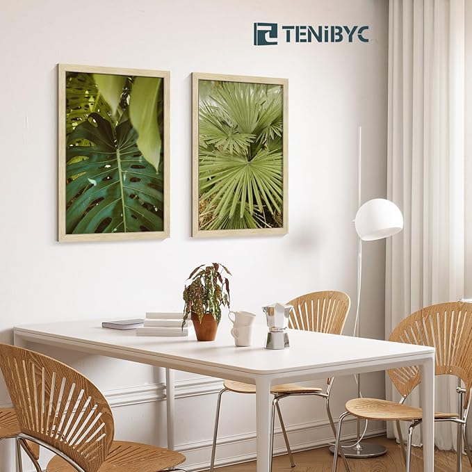 16x24 Poster Frames Set - 3 Pack - Natural Oak Wood - Display Wall Posters, Large Photos, Puzzle Displays & Gallery Walls - Statement Wall Decor