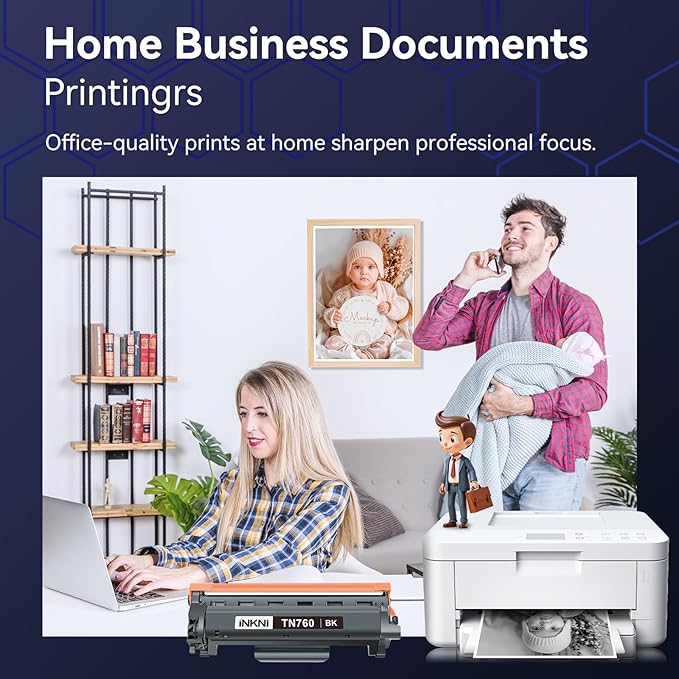 TN760 Compatible Toner Cartridge Replacement for Brother TN730 -730 TN-760 TN 760 - High Yield for MFC-L2710DW MFC-L2750DW DCP-L2550DW HL-L2350DW HL-L2395DW HL-L2370DW (2 Pack)