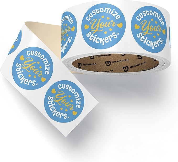 Custom Sticker Roll Labels — Logo Stickers Customized Labels — Custom Stickers for Business Logo (Circle)