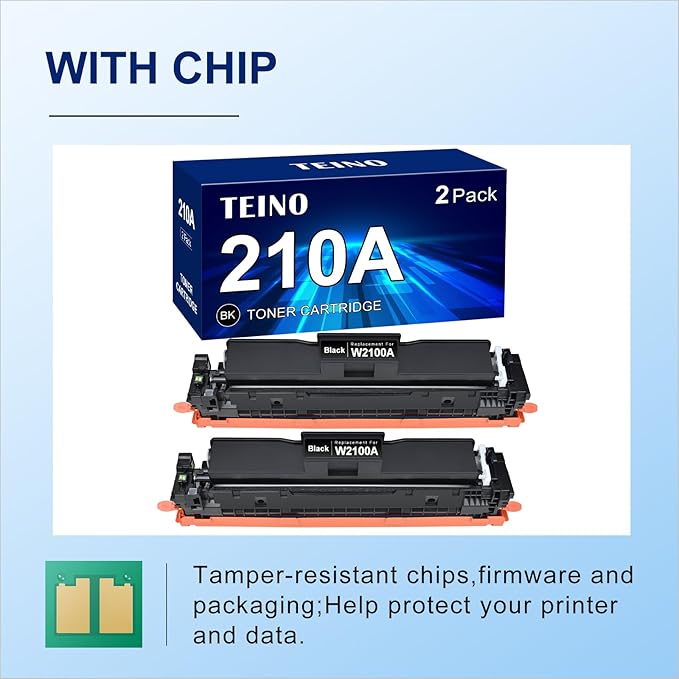 210A Black Toner Cartridges Compatible Replacement for HP 210A 210X Toner for Color Laserje Pro MFP 4301fdw 4201dn 4301fdn 4301dw 4201dw Series Printer Ink, 2 Pack W2100A W2100X
