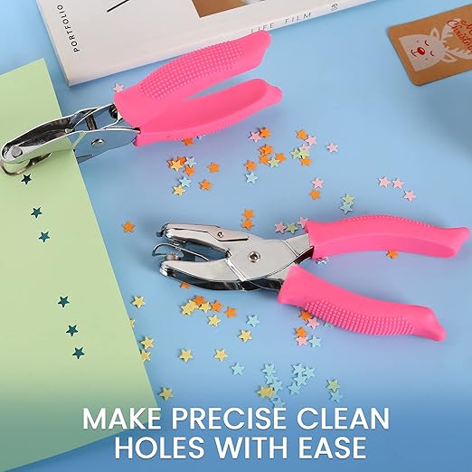 MyArTool 1/4 Inch Star Hole Punch, Handheld Star Hole Puncher with Soft Grip, Star Shaped Hole Puncher for Paper Crafts, Cardstock, Gift Wrapping, Greeting Cards and Scrapbooks