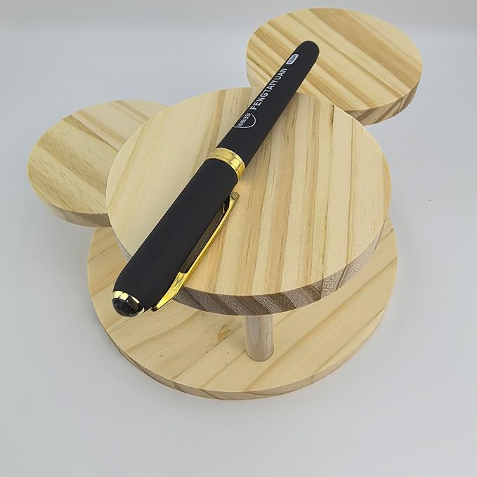 Fengtaiyuan 038P18Prox6, Gel Pens, Black Ink, Ultra FIne 0.38mm, Writting Pens, Smooth, 6 Pack (038P18Prox6)