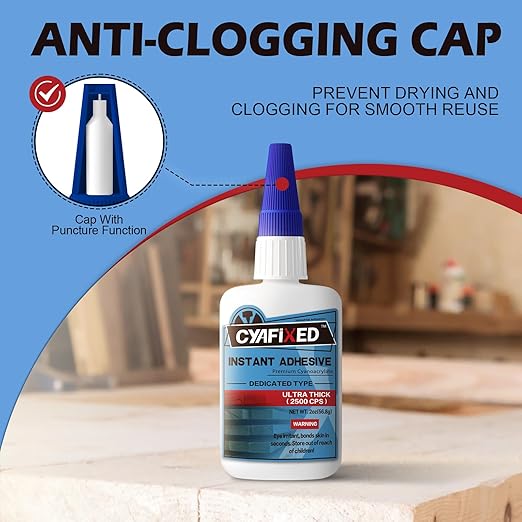 Professional Grade Cyanoacrylate Super Glue, Ultra Thick Viscosity CA Glue for Woodworking, 4 oz. Value Pack - Instant Adhesive for Woodworking, Gap Filling, Heavy Duty Wood Bonding