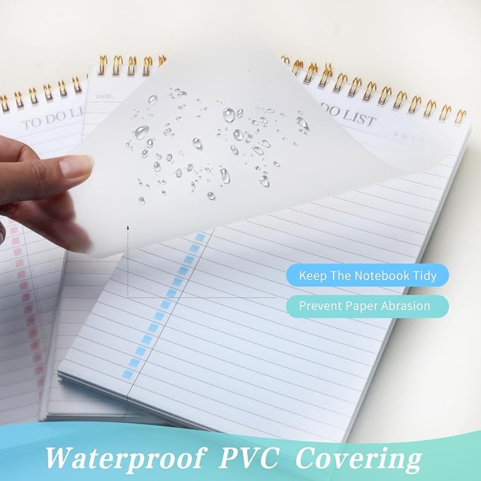 3Pcs To Do List Notepad,Undated Daily Planner Notebook With To Do List Notepad,Planner Spiral Checklist for School Office A5 Size