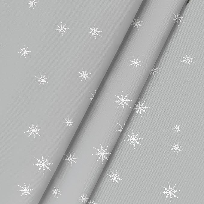 Horaldaily Christmas Tablecloth 60×60 Inch Round, Deers Snowman Trees Grey Washable Table Cover for Party Picnic Dinner Decor