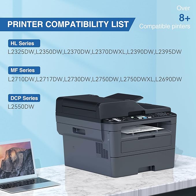 TOKYOINK TN760 Compatible Toner Cartridge Replacement for Brother TN760 TN-760 TN730 TN-730 for MFC-L2710DW MFC-L2750DW HL-L2370DW HL-L2395DW DCP-L2550DW HL-L2350DW Printer Toner Cartridges(2 Pack)