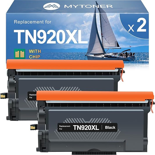MYTONER Compatible Toner Cartridge Replacement for Brother TN920XL TN920 TN 920 XL for HL-L6210DW HL-L6210DWT HL-L5210DN HL-L5210DW HL-L5210DWT HL-L5215DW HL-L6310DW MFC-L6810D Printer, 2Pack