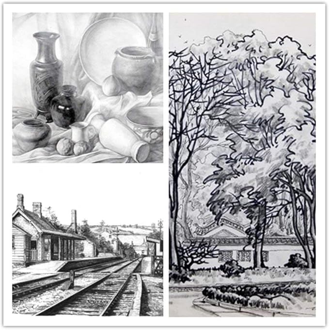 29 Pieces Sketch Drawing Pencil Set Included Graphite Pencils, Charcoal Pencils, Paper Erasable Pen, Craft Knife for Art Beginners