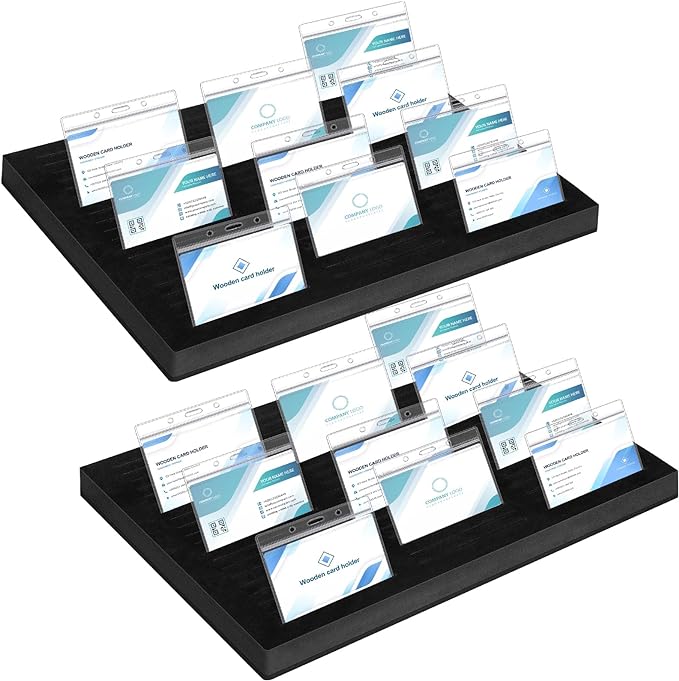 Lincia 2 Pcs Name Badge Holder ID Badge Tray Organizer Name Badge Organizer Badge Foam Holds 60 Badges ID Tag Name Badge Organizer Name Tag Holders for Office, 16 3/4 x 12 x 1 1/4 Inch