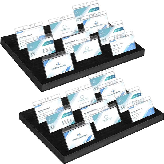 Lincia 2 Pcs Name Badge Holder ID Badge Tray Organizer Name Badge Organizer Badge Foam Holds 60 Badges ID Tag Name Badge Organizer Name Tag Holders for Office, 16 3/4 x 12 x 1 1/4 Inch