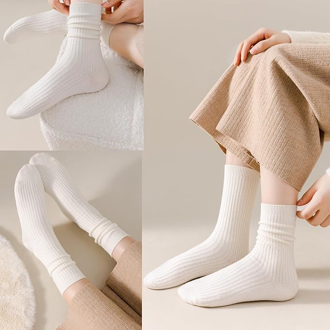 5 Pairs Fuzzy Soft Cozy Comfortable Socks for Women, Casual Sleep Comfy Socks, Perfect Warm Winter Gifts for Women
