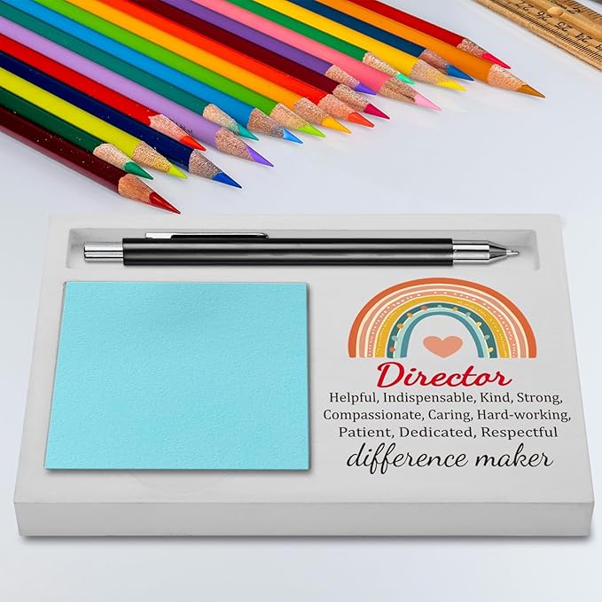 Director Office Supplies Sticky Note Holder Decor, Director Thank You Appreciation Gifts for Women Men Self-Stick Note Pad Holders YBB07