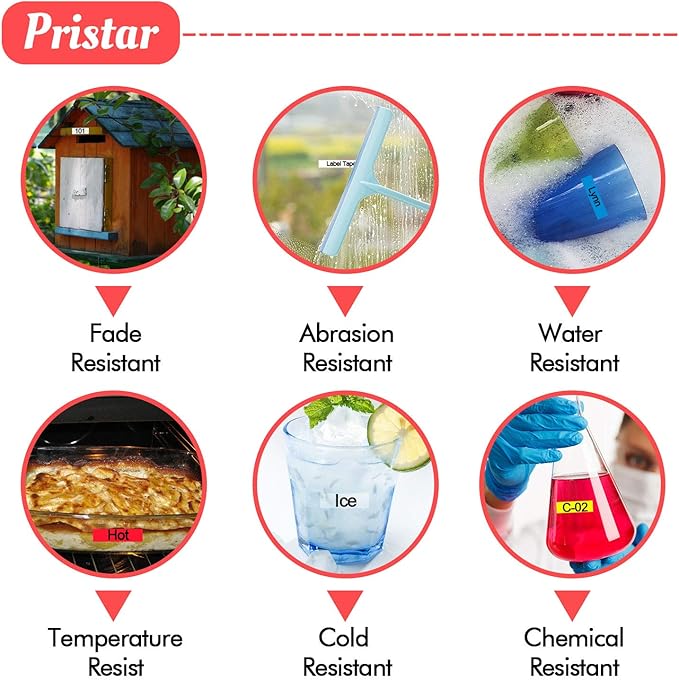 Pristar Compatible Label Tape Replacement for XR-9WE XR-9WE2S for Casio Label Maker Tape 9mm Black on White Use with Casio Label Maker KL-100 KL-60 KL-120 KL-750 KL-750B KL-7000 KL-7200 KL-820, 3-Pack