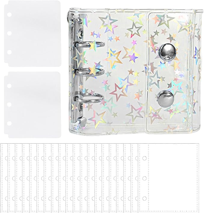 Clear Binder Small - Photocard Collecting Notebook | Sealing Sticker Notebook | for Journal Cards Receipts Tickets Small Accessories Students Teachers Office Professionals Administrative Staff School