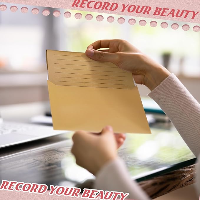 100 Pcs Stationery Lined Stationery Paper and Envelopes Set Includes 50 Letter Writing Paper and 50 Envelope for Office, 5.5 x 8.25 Inch(Morandi)