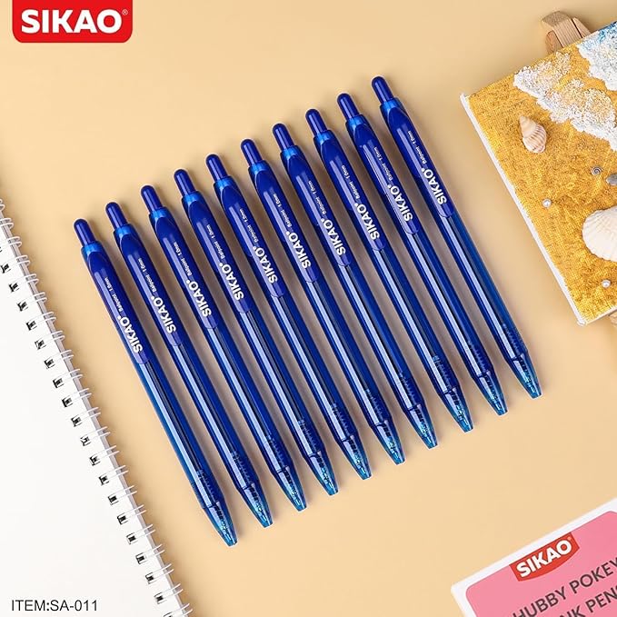 Blue Pens Bluk | 60 Pack Durawrite Retractable Ballpoint Smooth Writing | Ball Point Click Pens Blue Ink 1.0mm with Clear & Vivid Lines for Servers School Office Supplies, Lapiceros