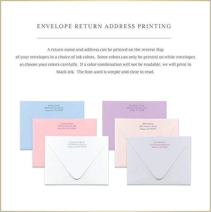 Personalized Stationery Note Cards and Envelopes Set for Women Customized with Name in Script Font, Choose Ink & Envelope Colors | Fairmont & Grove Paper Co. (Font Style #2)