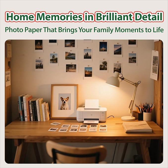 Uinkit Premium Glossy Inkjet Photo Paper - 5x7 Inch, 48lb 180gsm, 100 Sheets - Professional Photographic Quality, Dye Ink Compatible, High-Gloss Finish for Stunning Portraits & Art Prints