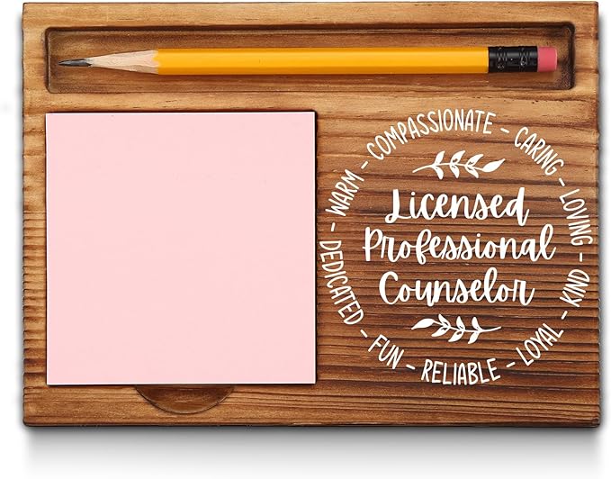 Licensed Professional Counselor LPC Appreciation Thank You Gifts, Licensed Professional Counselor Sticky Note Holder, LPC Office Desk Decor Self-Stick Note Pad Holders GAA17
