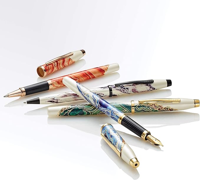 Cross Wanderlust Refillable Fountain Presented in a Luxury Gift Box - Medium Point, Black Ink,