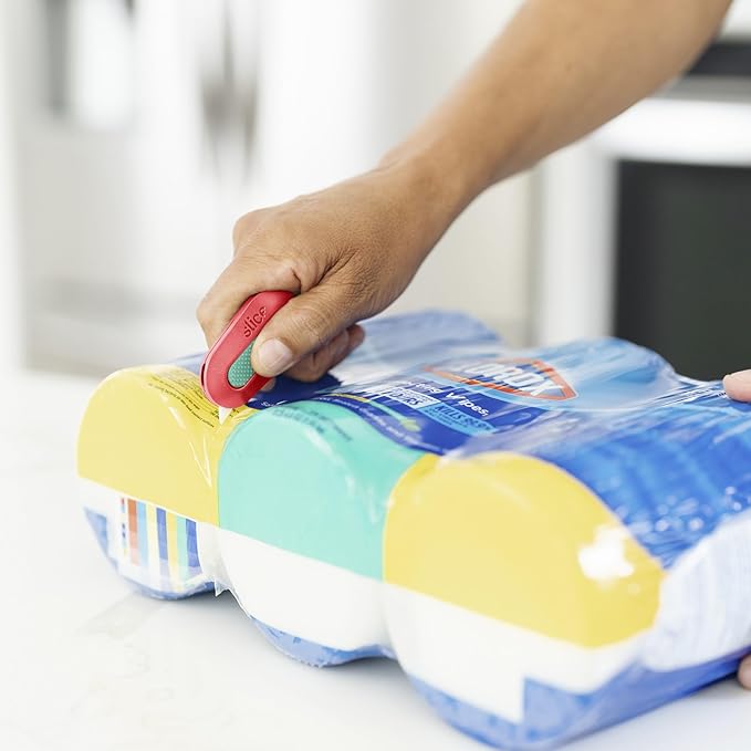 Slice Mini Box Cutter | Manual Retracting | Safe Ceramic Box Cutter Lasting 11x Longer than Metal | Box Opener | 1 Pack | Orange