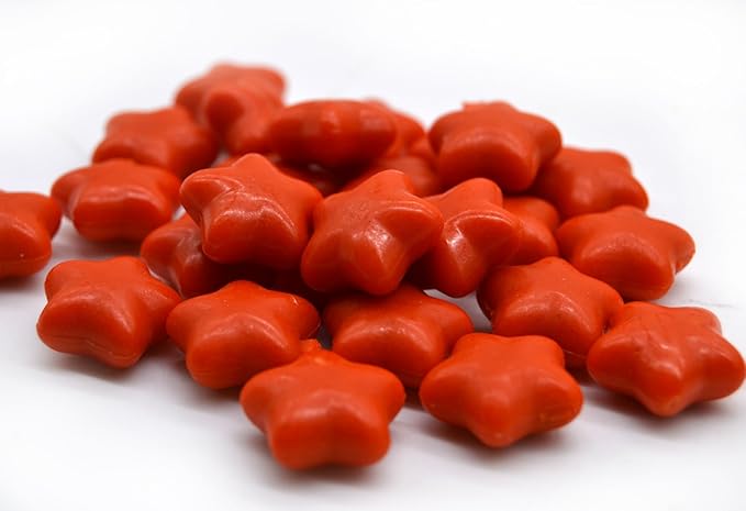 TELOSMA 100 Stars Shape Sealing Wax Beads in Glass Jar, Making Wax Seals for Wedding or Event Party Invitation, Thanks Card Envelope, Gift Wrapping - Orange