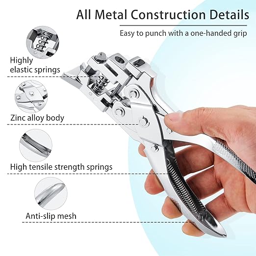 3 in 1 Badge Slot Hole Punch for ID Card: IMLIKE Handheld Card Puncher Suitable for PVC Material, Business Cards and Cardstock(1/8"×33/64" Slot Hole, 3/16" Round Hole and R5 Corner Rounder in one)