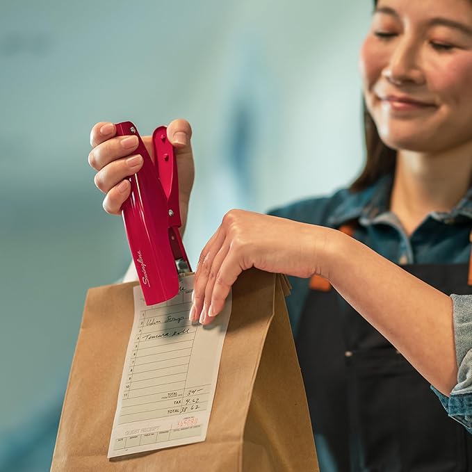 Swingline Plier Stapler, Handheld Heavy Duty All Metal Stapler, 25 Sheet Capacity, Jam Free, Vintage Rio Red (S7010159)