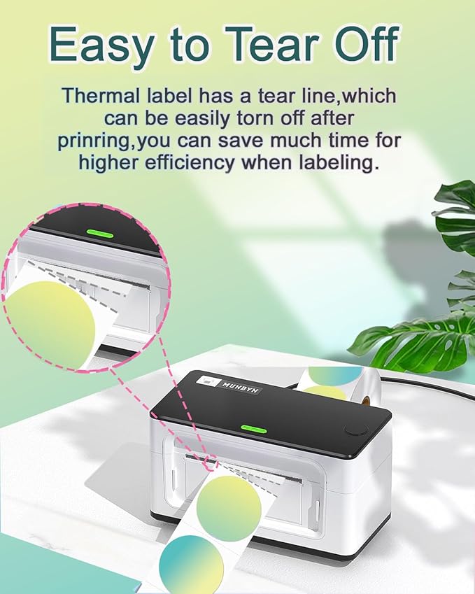 2''×2'' Square Thermal Sticker Labels, Self-Adhesive 2 Inch Direct Thermal Labels, Multi-Purpose Sticker Label for DIY Logo Design,Name Tag,QR Code, 500 PCS/1 Roll, Green