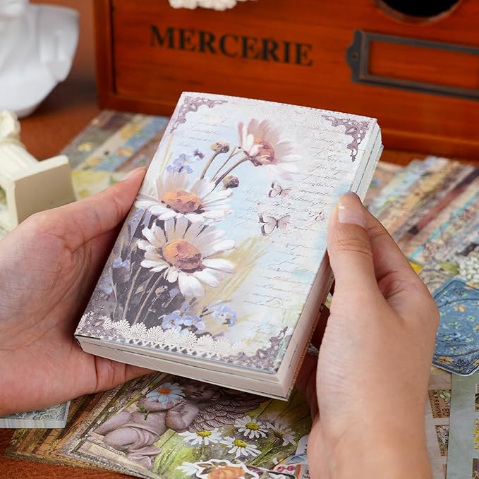 Funto Scrapbooking Kit (202 PCS), Vintage Collection-Wonderland, Perfect for Bullet Scrapbooking Materials, Planner DIY Arts Craft Collage