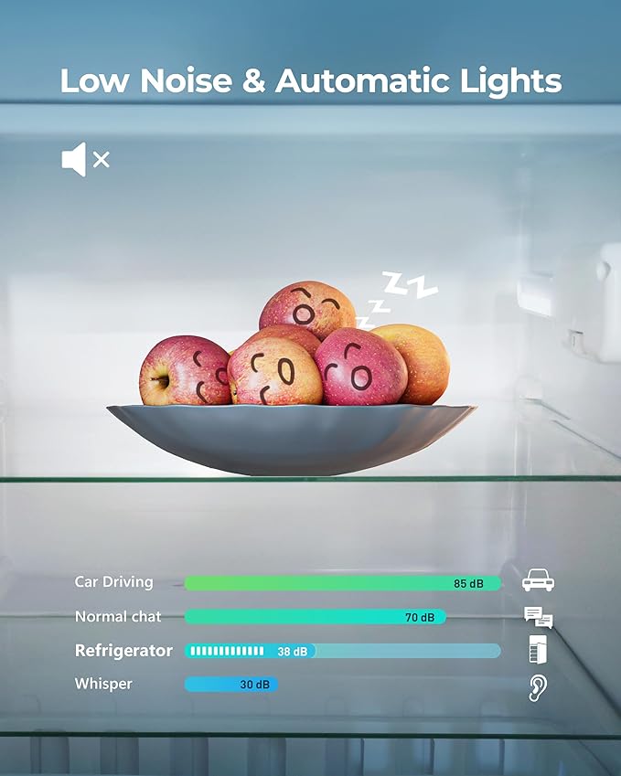 EUHOMY Mini Fridge with Freezer, 3.2 Cu.Ft Mini Refrigerator, Dorm Fridge with 2 Door For Bedroom/Apartment/Office-Food Storage Cooling Drink, Black