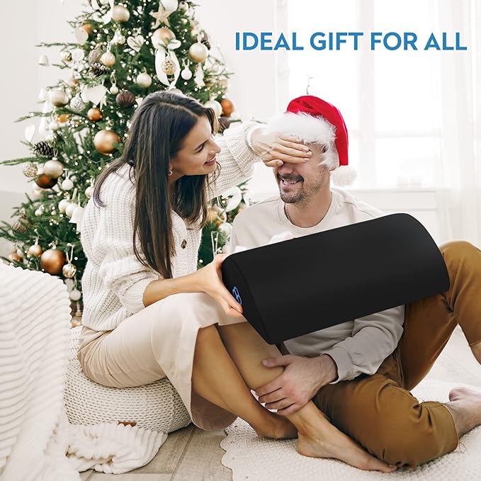 StepLively Foot Rest Ergonomic Pillow for Under Desk at Work, Anti-Fatigue Footrest Support Pillow for Fatigue & Pain Relief, Comfortable for Office Chair, Car Seat & Gaming Chair - Black