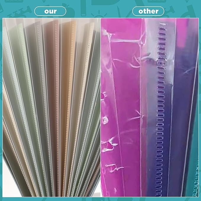 Harloon 4 Pcs Expanding File Folder 13 Pockets File Organizer with Labels A4 Letter Size Receipt Document Organizer Plastic Expandable Filing Folders for Office, Classroom, Home (Morandi Color)