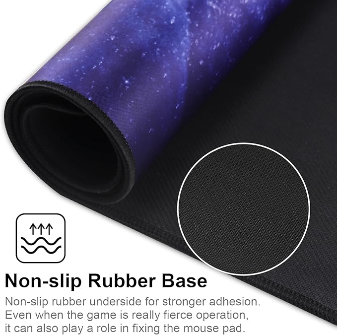 XXL Professional Large Mouse Pad & Computer Game Mouse Mat (35.4x15.7x0.1IN, Sky Planet)
