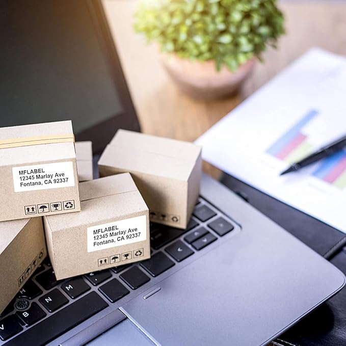 MFLABEL Address Label, 1" x2-5/8 Mailing Sticker, 30-UP White Shipping Labels for Inkjet or Laser Printer, 30000 Sticker Labels (1000 Sheets), 30 Label per Sheet