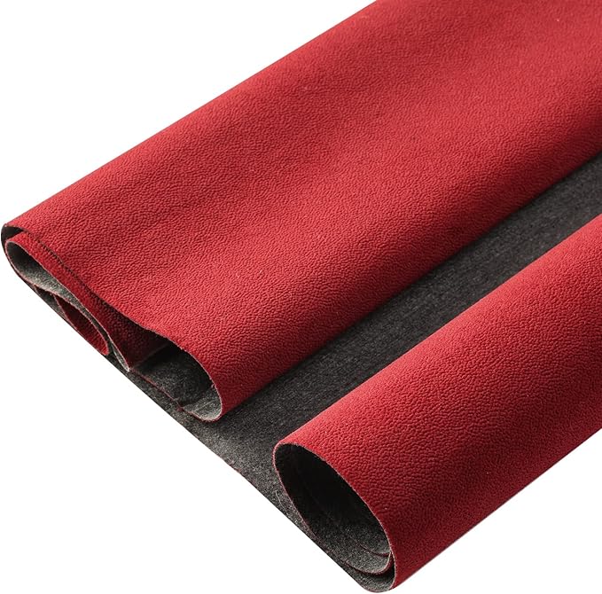 Removable Velvet Flock Self Adhesive Felt Fabric Liner Dark Red Velvet Drawer Liner for Jewelry Drawer Craft Felt Fabric Sheet Art & Craft Making 14.2" x 98"