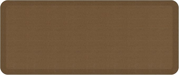 NewLife by GelPro Anti-Fatigue Designer Comfort Kitchen Floor Mat, 20" x48”, Grasscloth Khaki Stain Resistant Surface with 3/4” Thick Ergo-Foam Core for Health and Wellness