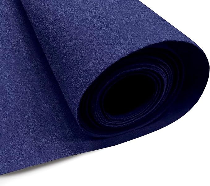 Eovea - Acrylic Felt Fabric by The Yard-72" Inch Wide -1.6mm Thick Felt Fabric | Non-Stiff Soft Craft Felt Supplies for DIY Arts & Craft, Sewing, Patchwork, Cushion & Padding(Navy Blue, 10 Yards)