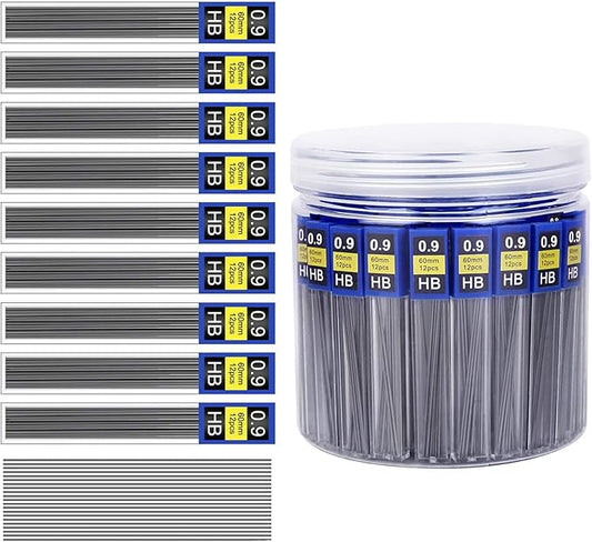 Morepack 720 Pieces 0.9 mm Lead Refills for Mechanical Pencils,0.9 mm HB, Smooth Break Resistant Mechanical Pencil Lead