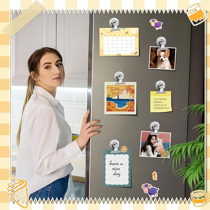 Grtard 100 Pack Magnetic Clips Heavy Duty, Magnet Clips for Fridge, Refrigerator Magnets with Clip, No-Scratch Strong Magnetic Clip for Refrigerator, Whiteboard, Cruise Cabins, Locker